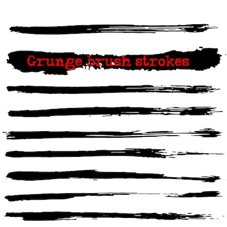 simsearch:400-07838679,k - Black ink vector brush strokes. Vector illustration. Grunge texture Stock Photo - Budget Royalty-Free & Subscription, Code: 400-08709055
