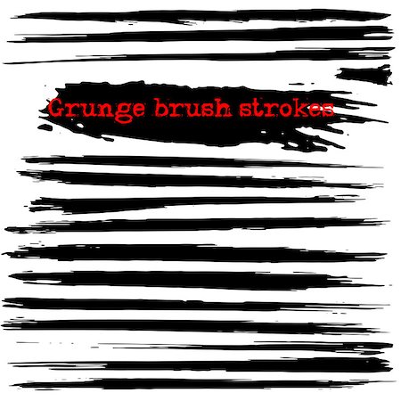 simsearch:400-07838679,k - Black ink vector brush strokes. Vector illustration. Grunge texture Stock Photo - Budget Royalty-Free & Subscription, Code: 400-08709056