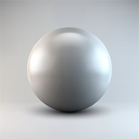 White abstract sphere, ball, pearl with realistic shadow and light background for logo, design concepts, web, presentations and prints. 3D render design. Vector illustration. Stock Photo - Budget Royalty-Free & Subscription, Code: 400-08711171