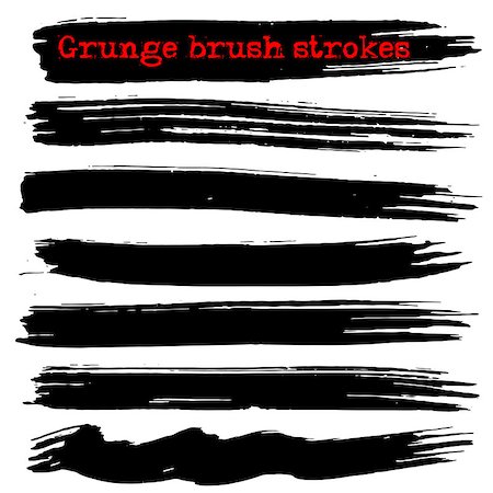 simsearch:400-07838679,k - Black ink vector brush strokes. Vector illustration. Grunge texture Stock Photo - Budget Royalty-Free & Subscription, Code: 400-08711956