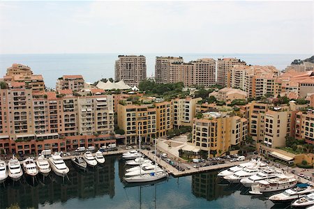 View Monaco neighborhoods. The beautiful Mediterranean Coast. Cote d'Azur. Stock Photo - Budget Royalty-Free & Subscription, Code: 400-08735475