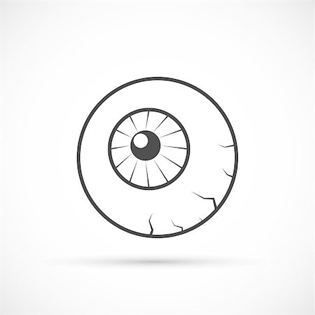 simsearch:400-04751617,k - Halloween eyeball icon on white background Stock Photo - Budget Royalty-Free & Subscription, Code: 400-08736955