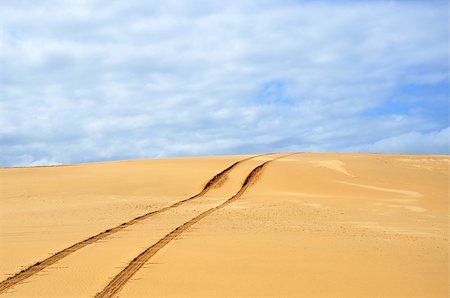 dune driving - Vehicle tracks over a remote, deserted sand dune near Newcastle, New South Wales, Australia Stock Photo - Budget Royalty-Free & Subscription, Code: 400-08732491