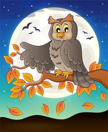 simsearch:400-04409562,k - Owl topic image 7 - eps10 vector illustration. Stock Photo - Budget Royalty-Free & Subscription, Code: 400-08755523