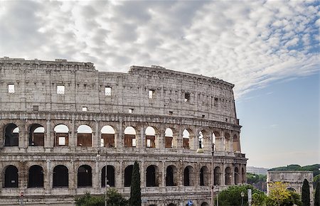 simsearch:400-05314184,k - The Colosseum or Coliseum, also known as the Flavian Amphitheatre is an elliptical amphitheatre in the centre of the city of Rome, Italy. Stock Photo - Budget Royalty-Free & Subscription, Code: 400-08752911
