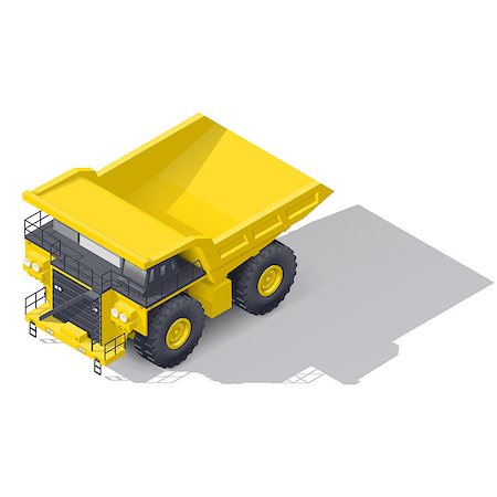 simsearch:400-04274028,k - Quarry tipper truck isometric icon vector graphic illustration Stock Photo - Budget Royalty-Free & Subscription, Code: 400-08777502