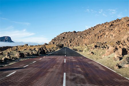 simsearch:400-05730832,k - Lunar landscape on the road in the Las Minas de San Jose, Tenerife, Spain Stock Photo - Budget Royalty-Free & Subscription, Code: 400-08779298