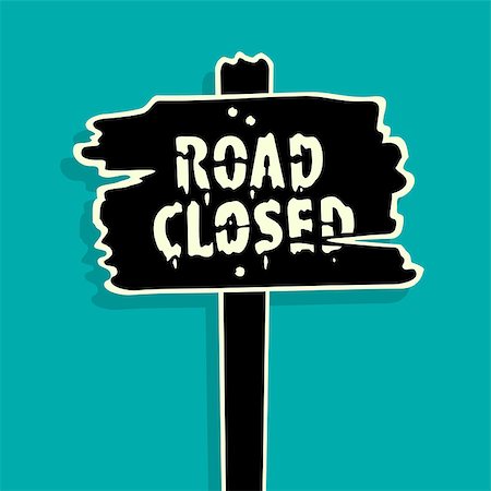 for construction stamp - Road Closed sign Vector Illustration eps 8 file format Stock Photo - Budget Royalty-Free & Subscription, Code: 400-08785396