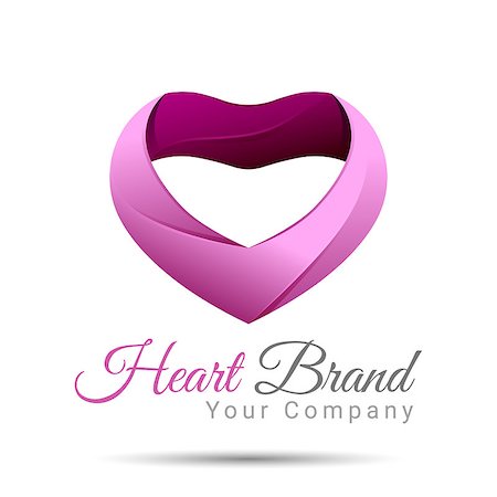 dove emblem - Heart Logo design vector template. Happy Valentines Day concept. Love Logotype icon. business. Corporate branding identity illustration for your company. Creative abstract. Stock Photo - Budget Royalty-Free & Subscription, Code: 400-08786504