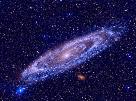The Andromeda Galaxy, Messier 31 or M31 is a spiral galaxy in the constellation of Andromeda. It is the nearest major galaxy to the Milky Way. Retouched image. Elements of this image furnished by NASA Stock Photo - Budget Royalty-Free & Subscription, Code: 400-08787002