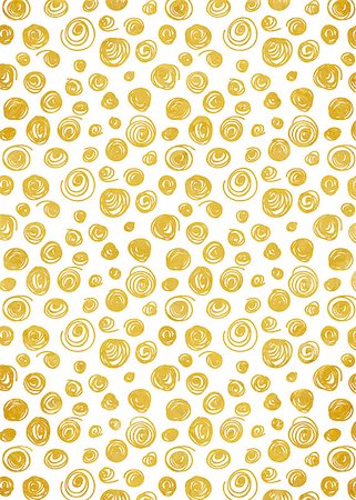 polka dot gift wrap - Gold foil decorative background with doodle swirl pattern. Analog illustration. Stock Photo - Budget Royalty-Free & Subscription, Code: 400-08787398