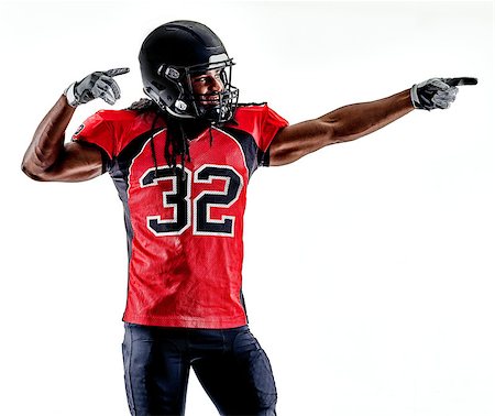 one american football player man isolated on white background Stock Photo - Budget Royalty-Free & Subscription, Code: 400-08794418