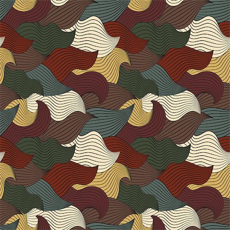 simsearch:400-08794836,k - Color seamless abstract hand-drawn pattern, waves background. Vector illustration.Eps 10. Stock Photo - Budget Royalty-Free & Subscription, Code: 400-08794890