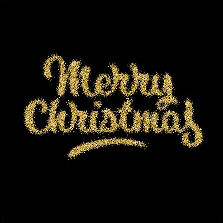 seasons illustration - Merry Christmas, xmas gold glitter lettering, calligraphy with light background for logo, design concepts, banners, labels, postcards, invitations, prints, posters, web. Vector illustration. Stock Photo - Budget Royalty-Free & Subscription, Code: 400-08795704