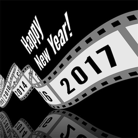 film strip - Happy new year 2017. Film strip vector illustration Photographie de stock - Aubaine LD & Abonnement, Code: 400-08795874