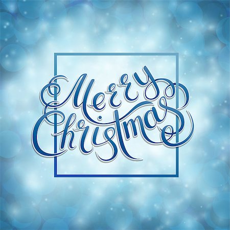 Christmas Card. Merry Christmas lettering on a background. Vector illustration. Stock Photo - Budget Royalty-Free & Subscription, Code: 400-08796158