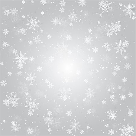 simsearch:400-07103223,k - Silver winter abstract background. Christmas background with snowflakes. Vector. Stock Photo - Budget Royalty-Free & Subscription, Code: 400-08796560