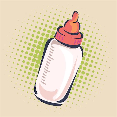 simsearch:400-06751007,k - Bottle of infant formula, hand drawn, pop art retro illustration. Vector. Stock Photo - Budget Royalty-Free & Subscription, Code: 400-08793772