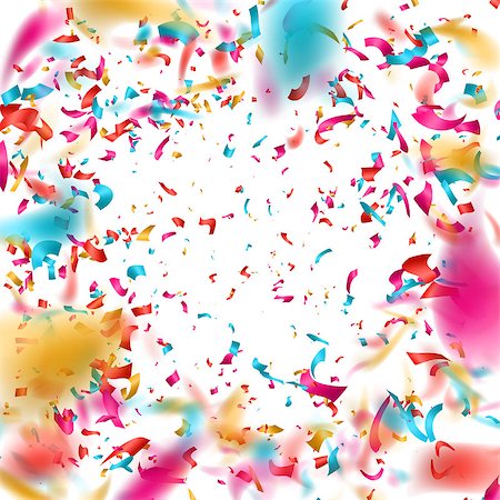 simsearch:400-08403040,k - Colorful confetti on white background. EPS 10 vector file included Stock Photo - Budget Royalty-Free & Subscription, Code: 400-08806965