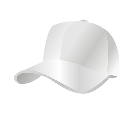 baseball cap vector illustration on white Stock Photo - Budget Royalty-Free & Subscription, Code: 400-08807465
