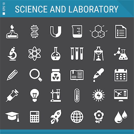 simsearch:400-04703113,k - Basic flat design Science and Laboratory icons collection Photographie de stock - Aubaine LD & Abonnement, Code: 400-08816366