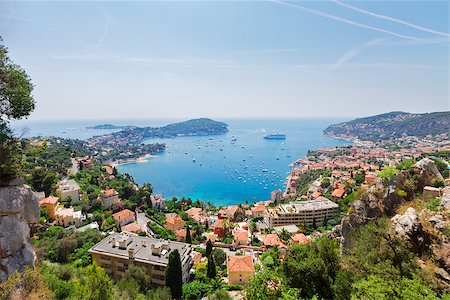 sur - beautiful lanscape of riviera coast and turquiose water of cote dAzur at summer day, France Stock Photo - Budget Royalty-Free & Subscription, Code: 400-08816415