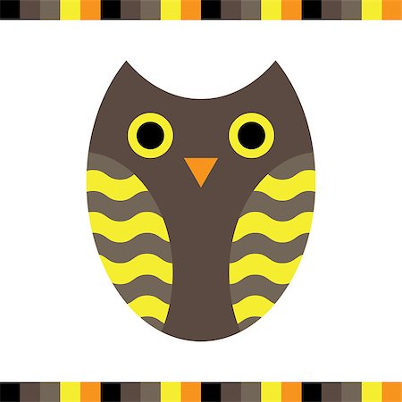 simsearch:400-07745600,k - Owl stylized icon warm colors. Vector illustration Stock Photo - Budget Royalty-Free & Subscription, Code: 400-08819853
