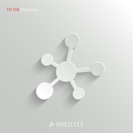 Molecule icon - vector education background with shadow Stock Photo - Budget Royalty-Free & Subscription, Code: 400-08811723