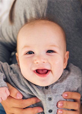 Laughing cute Baby Boy with his mother Stock Photo - Budget Royalty-Free & Subscription, Code: 400-08811959