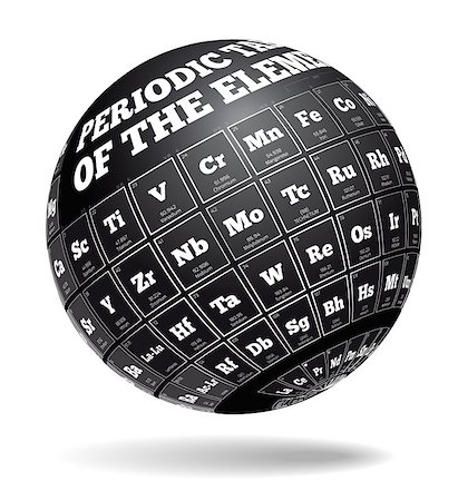 periodic table - Periodic table of elements. Vector illustration of a spherical shape Photographie de stock - Aubaine LD & Abonnement, Code: 400-08833507