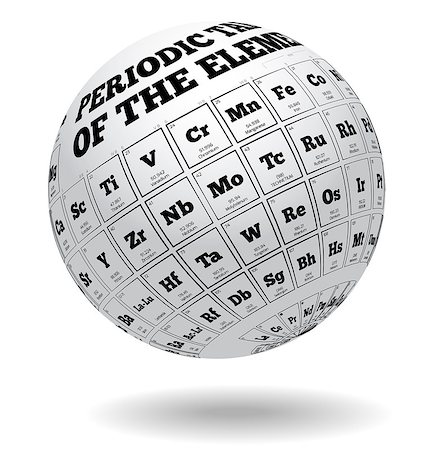 periodic table - Periodic table of elements. Vector illustration of a spherical shape Photographie de stock - Aubaine LD & Abonnement, Code: 400-08833508