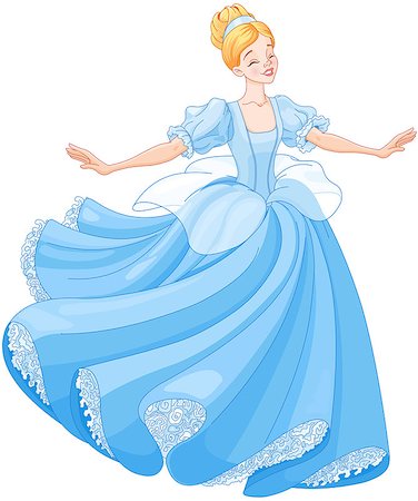 dancer girl cartoon - The royal ball dance of Cinderella Stock Photo - Budget Royalty-Free & Subscription, Code: 400-08833917