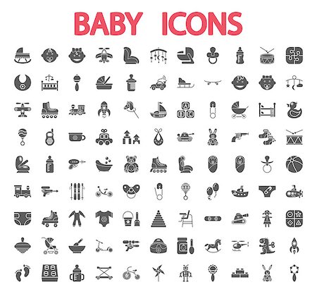 pacifier icon - Baby icons set. Flat vector related icon set for web and mobile applications. It can be used as - logo, pictogram, icon, infographic element. Vector Illustration. Stock Photo - Budget Royalty-Free & Subscription, Code: 400-08833925