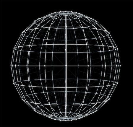 simsearch:400-08413057,k - Sphere. Abstract network connection on black background. 3D illustration Stock Photo - Budget Royalty-Free & Subscription, Code: 400-08861421