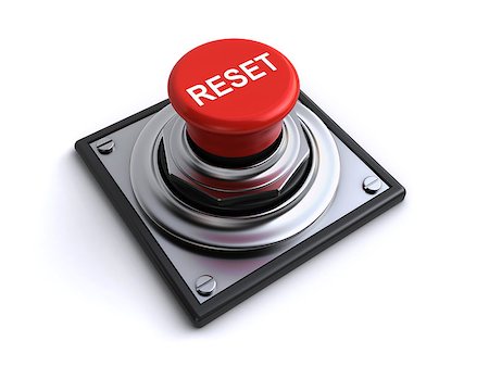 reset button isolated on the white background (3d rendering) Photographie de stock - Aubaine LD & Abonnement, Code: 400-08861708