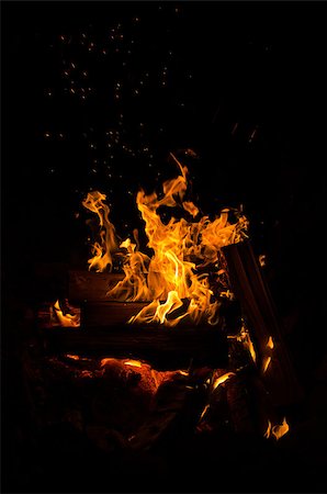 simsearch:614-03763965,k - Camp hot fire flame in the night Stock Photo - Budget Royalty-Free & Subscription, Code: 400-08861912