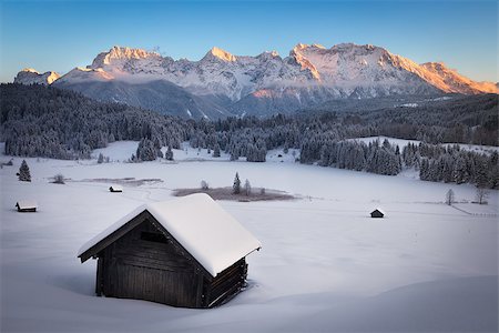 Geroldsee at wintertime, Bavarian Alps, Germany Stock Photo - Budget Royalty-Free & Subscription, Code: 400-08861940
