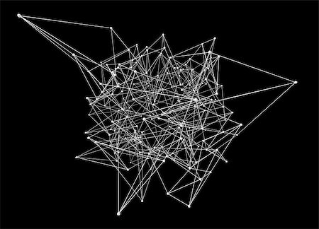 simsearch:400-08413057,k - Lines and dots forming mesh. Background for communications or networks. White on black. 3D rendering Stock Photo - Budget Royalty-Free & Subscription, Code: 400-08863639
