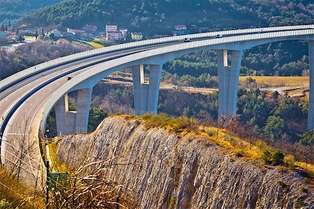 Crni Kal viaduct in Slovenia view with landscape of coastal region Stock Photo - Budget Royalty-Free & Subscription, Code: 400-08888199