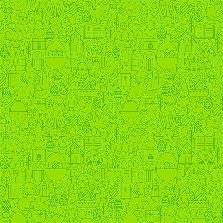 simsearch:400-07424187,k - Easter Green Seamless Pattern. Vector Website Design and Tile Background. Spring Holiday. Photographie de stock - Aubaine LD & Abonnement, Code: 400-08889579