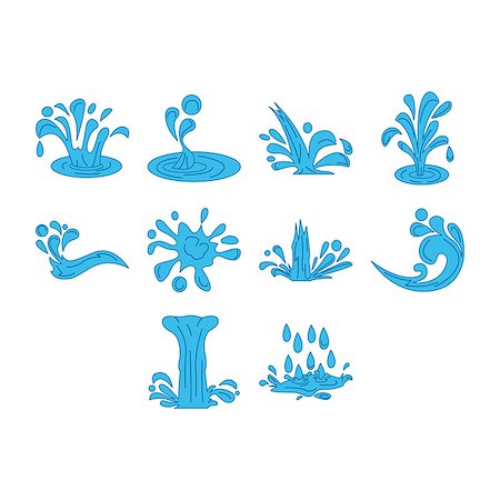 collection of water icon vector Foto de stock - Super Valor sin royalties y Suscripción, Código: 400-08891255