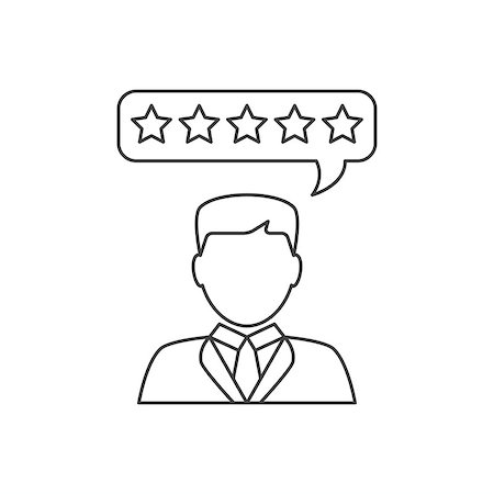 simsearch:400-07124623,k - Customer reviews flat line icon. Business Concept Stock Photo - Budget Royalty-Free & Subscription, Code: 400-08916569