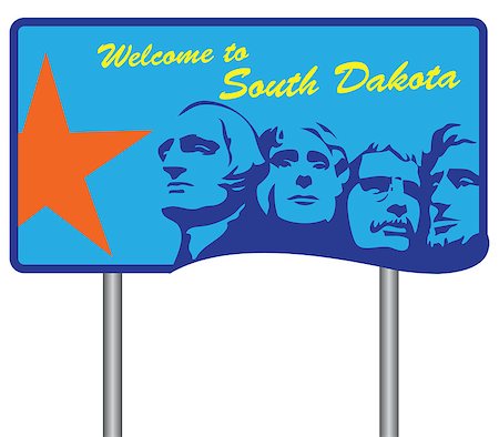 south dakota person - Road sign welcoming visitors to South Dakota. Vector illustration. Stock Photo - Budget Royalty-Free & Subscription, Code: 400-08916957