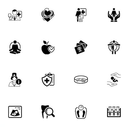 stethoscope icon - Medical and Health Care Icons Set. Flat Design. Isolated Illustration. Stock Photo - Budget Royalty-Free & Subscription, Code: 400-08917628