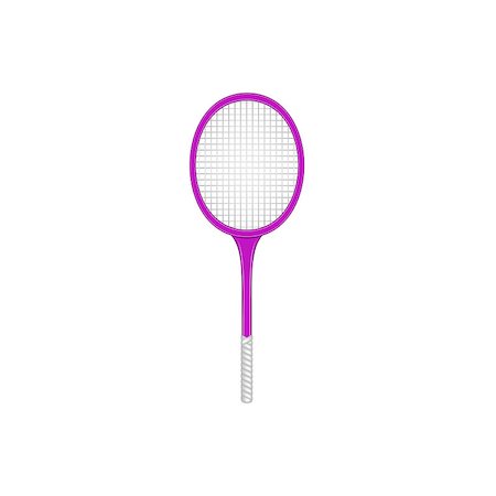 Tennis racket in retro design on white background Stock Photo - Budget Royalty-Free & Subscription, Code: 400-08917718