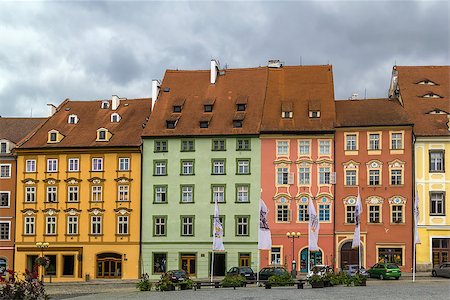 simsearch:400-05732427,k - historic houses on main market square in Cheb, Czech republic Stock Photo - Budget Royalty-Free & Subscription, Code: 400-08917767