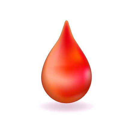 Realistic red blood drop. 3d icon droplet falls. World Donation Day Sign or Symbol. Vector illustration Stock Photo - Budget Royalty-Free & Subscription, Code: 400-08929805