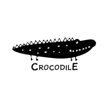 simsearch:400-04434649,k - Funny crocodile, sketch for your design. Vector illustration Stock Photo - Budget Royalty-Free & Subscription, Code: 400-08934823