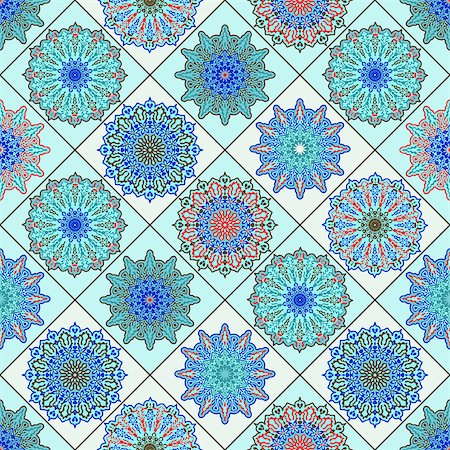 Vector Moroccan Seamless Pattern. Floral Spring or  Summer Wallpaper Stock Photo - Budget Royalty-Free & Subscription, Code: 400-08936042