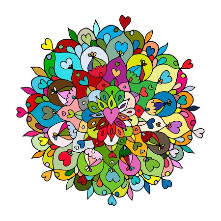 simsearch:400-06642594,k - Mandala ornament, colorful pattern for your design. Vector illustration Foto de stock - Super Valor sin royalties y Suscripción, Código: 400-08937006